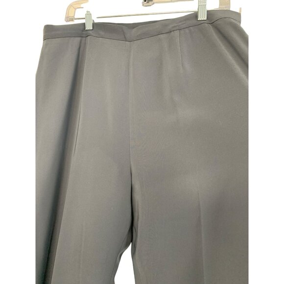 Kasper Zip Relaxed 2-Piece Gray Pant Suit Size 16 Cuffable HR Wide Leg 7636 GUC - Picture 12 of 15